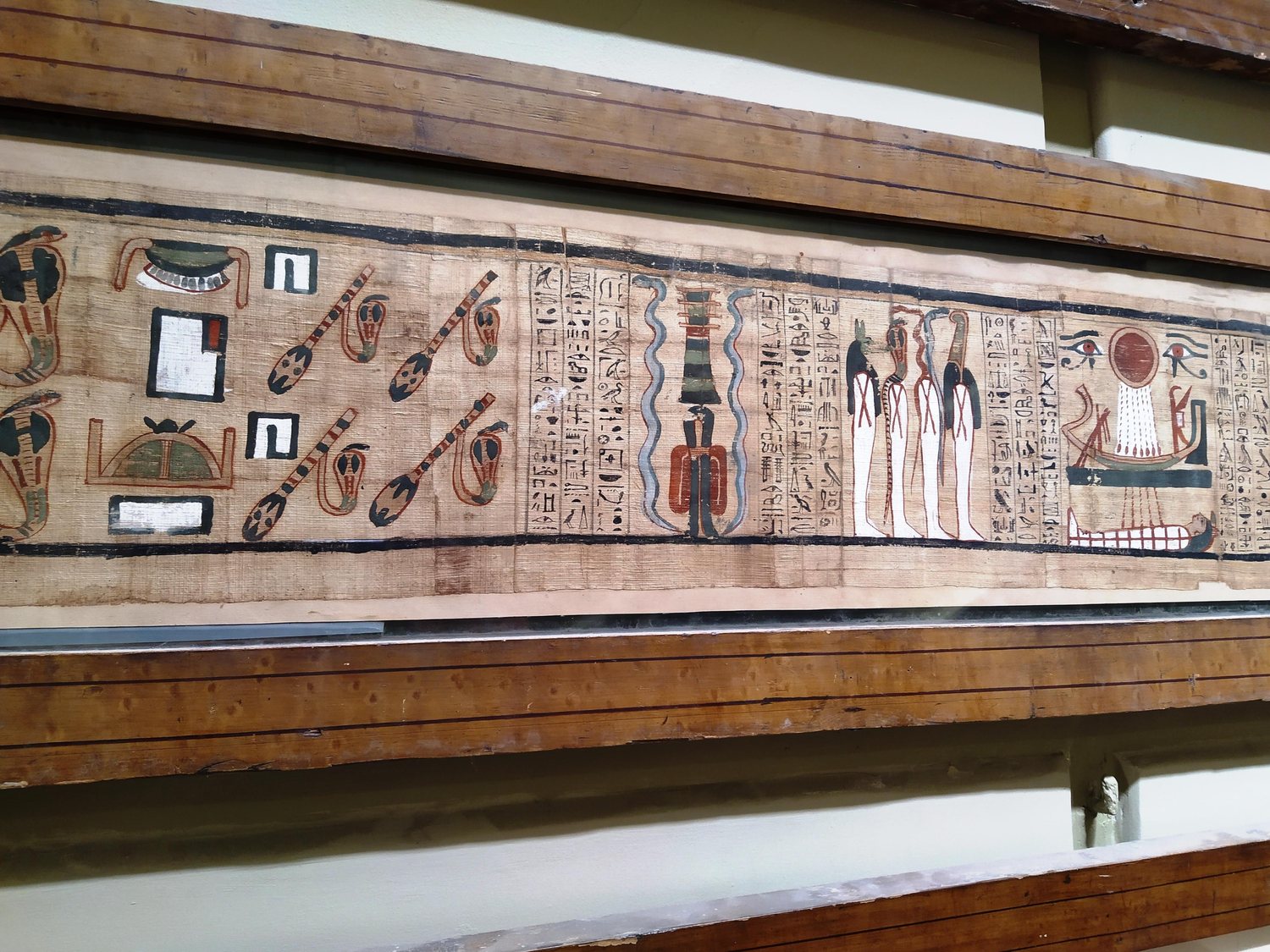Ancient papyrus displayed in the Egyptian Museum in Cairo